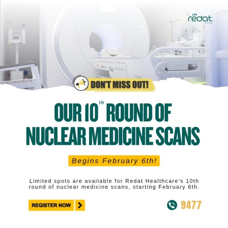 Redat Healthcare’s 10th Round of Nuclear Medicine Scans Begins February 6th!
