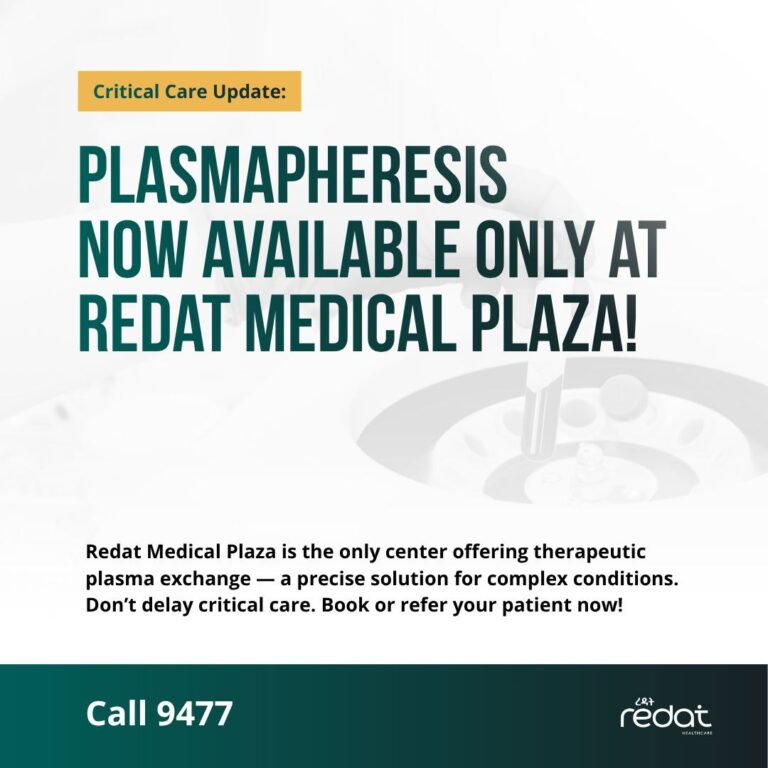 Plasmapheresis Now Available — Only at Redat Medical Plaza!